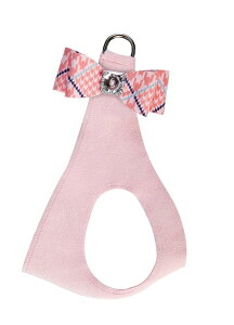 Susan Lanci/X[UV[Puppy Pink Glen Houndstooth Big Bow HarnessXtXL[tn[lX