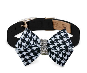Susan LanciX[UV[Black & White Houndstooth Nouveau BowpXtXLt
