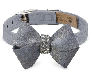 Susan LanciX[UV[Platinum Glitzerati Nouveau Bow CollarpXtXLt