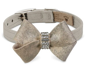 Susan LanciX[UV[Champagne Glitzerati Nouveau Bow CollarpXtXLt