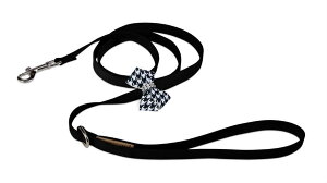 Susan LanciX[UV[Black Houndstooth Nouveau Bow LeashXtXLt[h