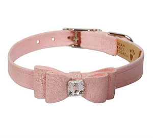 Susan LanciX[UV[Puppy Pink Glitzerati Big Bow CollarpXtXLt