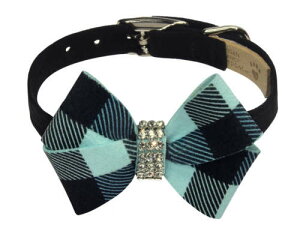 Susan LanciX[UV[Tiffi Gingham Nouveau Bow CollarpXtXLt