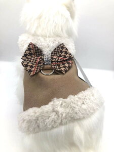 Susan Lanci/X[UV[Bowzer with Nouveau bowpXtXLR[gFawn×Chocolate Glen Houndstooth