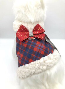 Susan Lanci/X[UV[Bowzer with Nouveau bowpXtXLR[gChestnut Plaid×Red with Silver Stardust