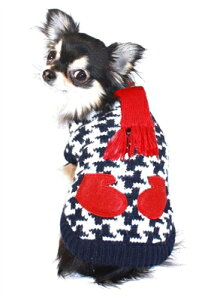 Hip Doggie/qbvhM[Houndstooth Scarf and Mittens SweaterpZ[^[
