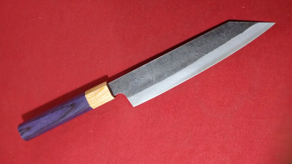 一点物　手打ちナイフ 青紙スーパー　サバキ包丁　鍛造包丁　黒打　両刃 180ｍｍ サバキ包丁　牛刀　三徳　文化包丁　特殊包丁