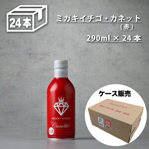【送料無料】【ミガキイチゴ・カネット赤 24本セット】 国産 缶ワイン 290ml × 24本 ケース売り 箱売り いちご スパークリングワインまとめ買い 箱買い ご挨拶 外飲み パーティー ワイン缶 キ
