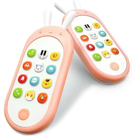 スマートフォン 電子玩具電話6カ月～36カ月 赤ちゃん 幼児 子ども 幼児 おもちゃ 知育玩具 知育 学習 英語 外国語 指遊び ピンク