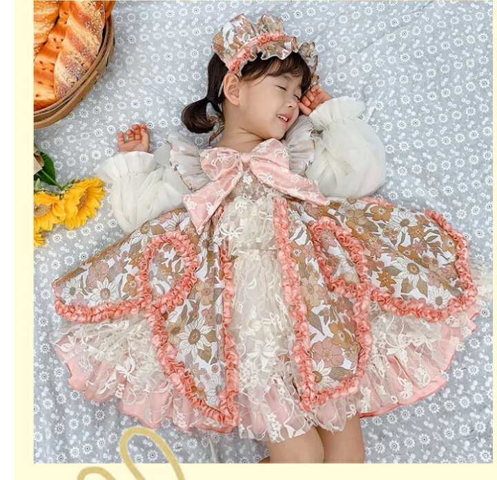 楽天市場】新品ワンピース 子供 ロリータ キッズ 長袖 メイド ロリータ 