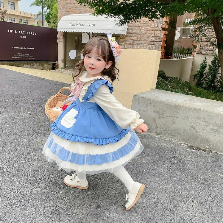 楽天市場】ワンピース 女の子 子供服 ロリータ服 キッズ 長袖 メイド  