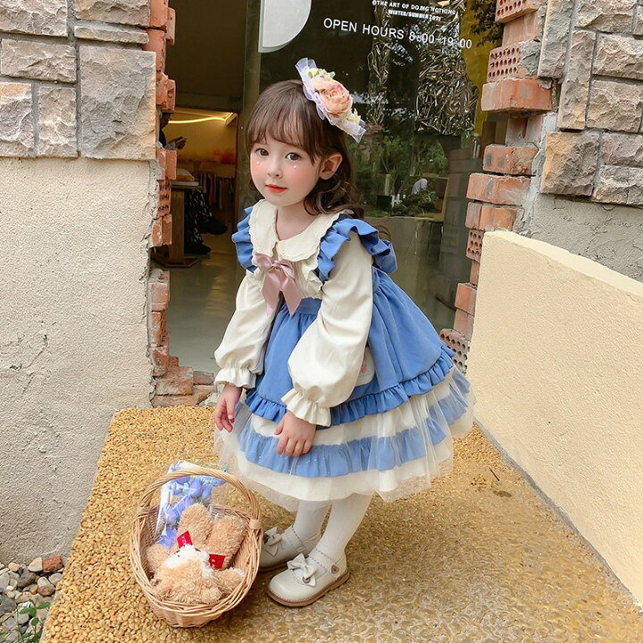 楽天市場】ワンピース 女の子 子供服 ロリータ服 キッズ 長袖 メイド  