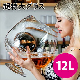 超特大 ブーグラス 特大 グラス ワイン ビール 12000mL 【巨大 ィー 宴会 お酒 コップ インテリア 結婚式 誕生日 賞品 ゆうたろう 水槽 金魚鉢 プレゼント SNS インスタ映え】