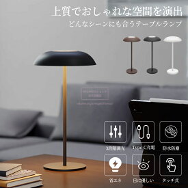 タッチ式テーブルランプ 充電式ナイトライト コードレス ベッドサイドランプ おしゃれ 北欧 間接照明 LED デスクライト 目に優しい おしゃれ 照明 間接光 雰囲気ライト カフェ風 インテリアライト タッチセンサー リビングライト バーライト 装飾ライト 卓上 スタンドライト