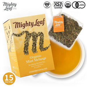 オーガニックミントメレンゲ マイティーリーフ オーガニック ビーガン グルテンフリー ハーブティー ティーバッグ ウェルネス ギフト 贈り物 プレゼント カフェインフリー ノンカフェイン