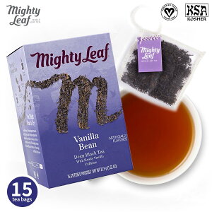 バニラビーン マイティーリーフ ビーガン グルテンフリー 紅茶 ティーバッグ フレーバーティー 美容 ウェルネス ギフト 贈り物 プレゼント ミルクティー アイスティー 温活 癒やし リラック