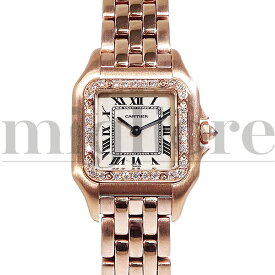 Cartier カルティエ パンテールSM W25033P5/1320 PGコーティング アフターダイヤ クォーツ レディース 腕時計【美品中古】