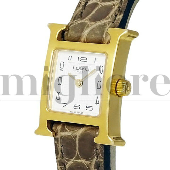 楽天市場】HERMES エルメス Hウォッチ ミニ HH1.101 クォーツ ゴールド 