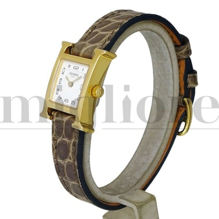 楽天市場】HERMES エルメス Hウォッチ ミニ HH1.101 クォーツ ゴールド 