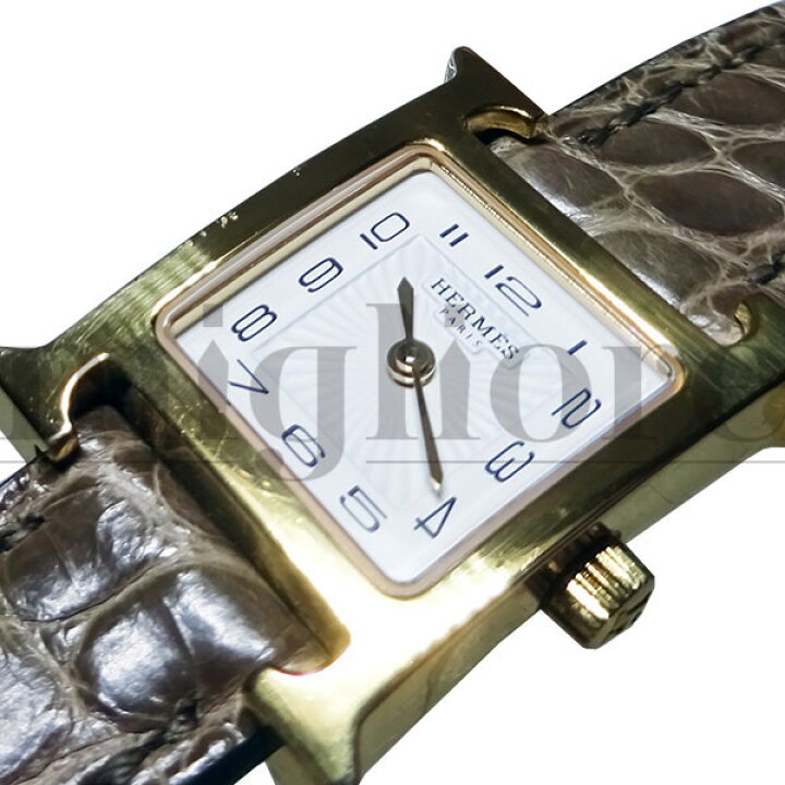 楽天市場】HERMES エルメス Hウォッチ ミニ HH1.101 クォーツ ゴールド 