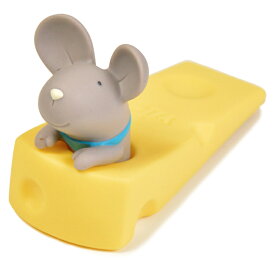 ドアストッパー　ねずみ＆チーズ　おもしろ雑貨　ネズミ　鼠　アニマル　ZA-674