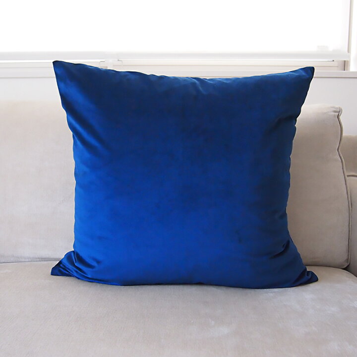 楽天市場】【2BUY200円OFFクーポン対象】クッションカバー 青 ロイヤル  