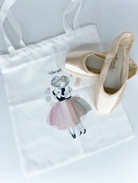 楽天市場 バレエ バッグ トート エコバッグ キャンバス 白 ツインバレリーナ イラスト エトワール柄 ホワイト 誕生日 プレゼント ギフト 贈り物 プチギフト バレエ発表会 バレエ専門店ミニヨン