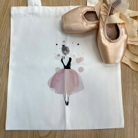 楽天市場 バレエ バッグ トート エコバッグ キャンバス 白 バレリーナイラスト エトワール柄 ホワイト 誕生日 バレエ発表会 ギフト 贈り物 プチギフト バレエ専門店ミニヨン