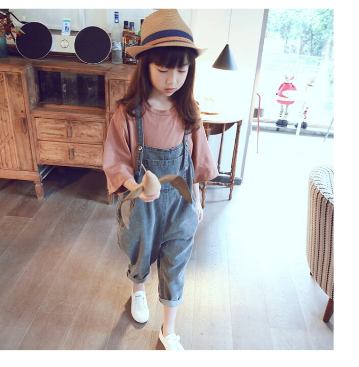 楽天市場 即納 サロペット 子供服 オーバーオール キッズ サロペット 韓国 子供服 女の子 男の子 パンツ ジュニア２color 韓国サロペット パンツ キッズ ジュニア 子供服 ボトムス ロングパンツ 長ズボン オーバーオール 女の子 ミニョン