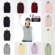 ニットベスト ベスト ニット ベスト vネック セーター ベスト スクールニット レディース メンズ 制服 ベ…