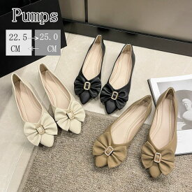 パンプス ラウンドトゥ リボン付きパンプス　歩きやすい ローヒール パンプス フラットパンプス痛くない フラットサンダル 新作 歩きやすい 新スタイル リボン付き　パンプス サンダル ヒール2CM 美脚 パンプス サンダル パンプス