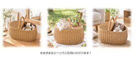 【ブランド クレエ ユティルシリーズ 正規取扱店】ユティル オーバルピクニックバスケット ふた付 ナイール 収納 通気性