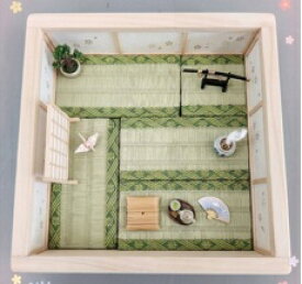 職人手作り 1点物 1／18スケールミニチュア畳 ジオラマ ハンドメイド 4.5畳　※写っている小物・壁は付属しておりません