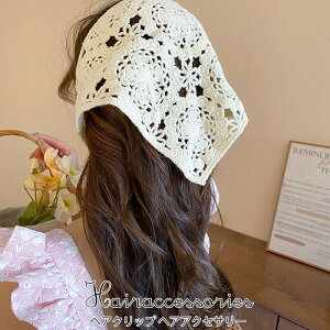 バブーシュカ バブーシュ 三角巾 花柄 レース シアー バンダナ スカーフ 韓国 ボヘミアン ヘアドレス フランスのレトロなバンダナ ヘアアクセサリー 小顔効果 ヘアターバン 大人っぽい 春夏