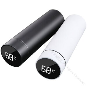 水筒 温度表示 保温 保冷 ステンレスボトル マグボトル 茶漉し付き ステンレス鋼 500ml 軽量 魔法瓶 タンブラー 職場 学校 ジム アウトドアに最適 TMMH500