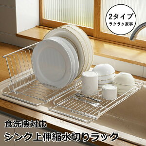 水切りラック ステンレス製201食洗器対応 折りたたみ式 伸縮可能 錆びにくい設計 お皿 水筒立てかけ キッチンシンク上用 オールインワン スリム コンパクト収納