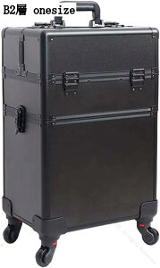 メイクボックス キャスター付き スーツケース型 コスメ収納 メイクアップローリングケース 化粧品ケース 収納用 ツールボックス メイク用品入れ 便利で大容量 持ち運び簡単