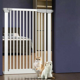 ペットゲート 愛猫の脱走防止と安全な室内管理を叶えたいあなたへ 間隔3.5cmの細かい柵で子猫も通り抜けできず両開き＆自動ロックで人の出入りもらくらく 高耐久設計で長く使える ベビーゲートとしても応用可能 家族の安心を守る一枚
