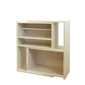 【マラソン期間P5倍 お得CPあり】伸縮式ブックシェルフ 2段 幅60〜93cm 本棚 伸縮 増やせる 間仕切り 推し活 幅60cm 奥行30cm 高さ79cm リビング 絵本 図鑑 フィギュア アクリルスタンド 収納 mihama