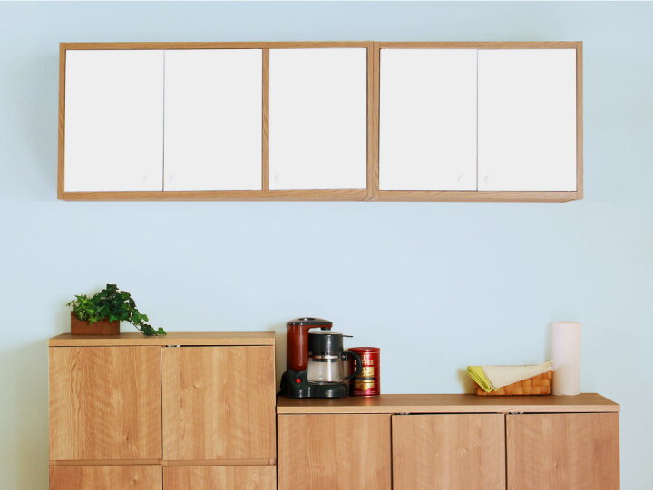 楽天市場 吊り戸棚 完成品 幅90 奥行30 収納 吊戸棚 ボックス ラック 壁掛け キッチンペーパー おしゃれ ストッカー トイレ収納 ランドリー収納 キッチン 洗面所 カウンター上収納 即納 扉 カントリー ホワイト Mihamaの家具