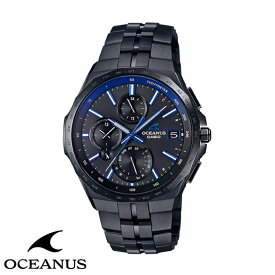 OCW-S5000B-1AJF CASIO OCEANUS Manta | カシオ オシアナス マンタ ソーラー電波 チタン 軽い 金属アレルギー アナログ 防水 ブラック黒 日付 曜日 ソーラー 電波 メンズ おしゃれ ブランド おすすめ 日本製 ウォッチ 時計 正規品 メーカー保証3年