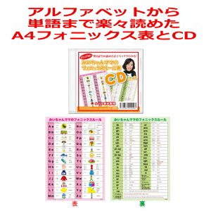 楽天市場 フォニックスルール表とcdのお得な２点セット 発音記号入り 子供 小学生 中学生におすすめ みいちゃんママの英語教室