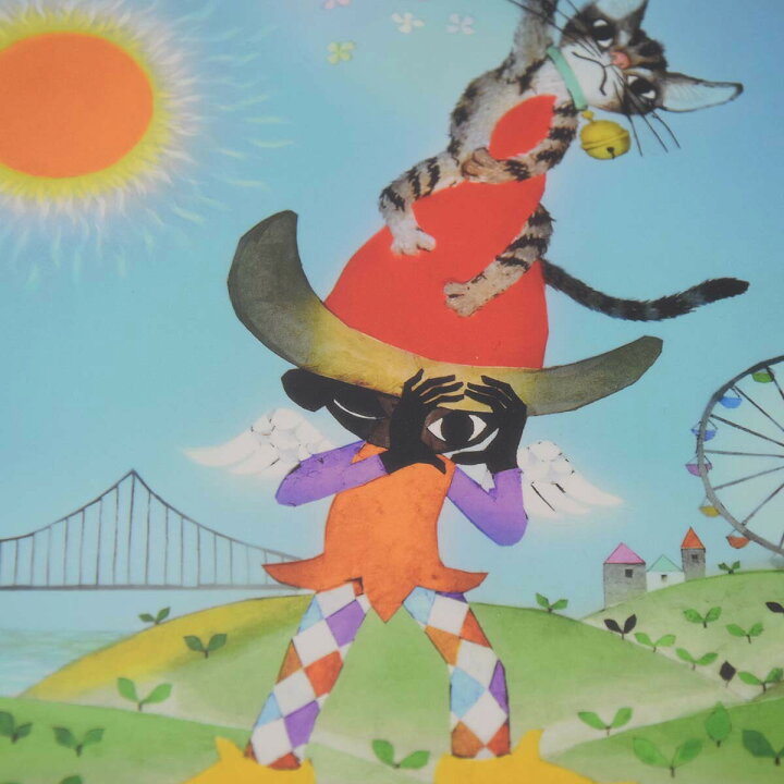 楽天市場】質屋 新作保証 希少 絵画 画家 藤城清治 幸せを呼ぶ猫 