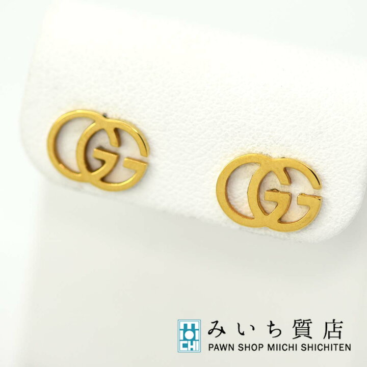 楽天市場】質屋 グッチ ピアス GUCCI 750 1.8g GGスタッズ 18k 