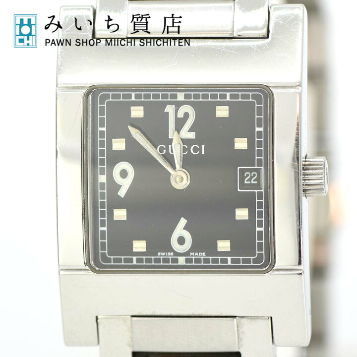 楽天市場】質屋 腕時計 GUCCI グッチ 7700L ブラック文字盤 レディース 