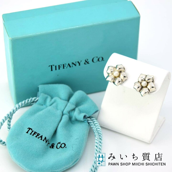楽天市場】質屋 TIFFANY & Co. ピアス 花 パール ティファニー シルバ 