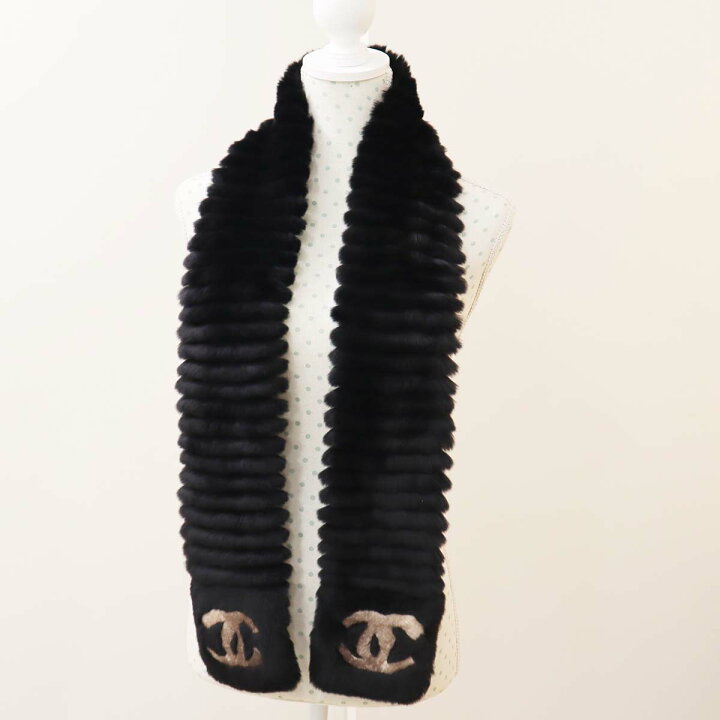 楽天市場】質屋 極美品 シャネル CHANEL オリラグ ファー ラビット 