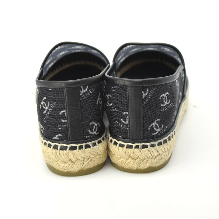 楽天市場】質屋 美品 シャネル エスパドリーユ ココマーク フラット  