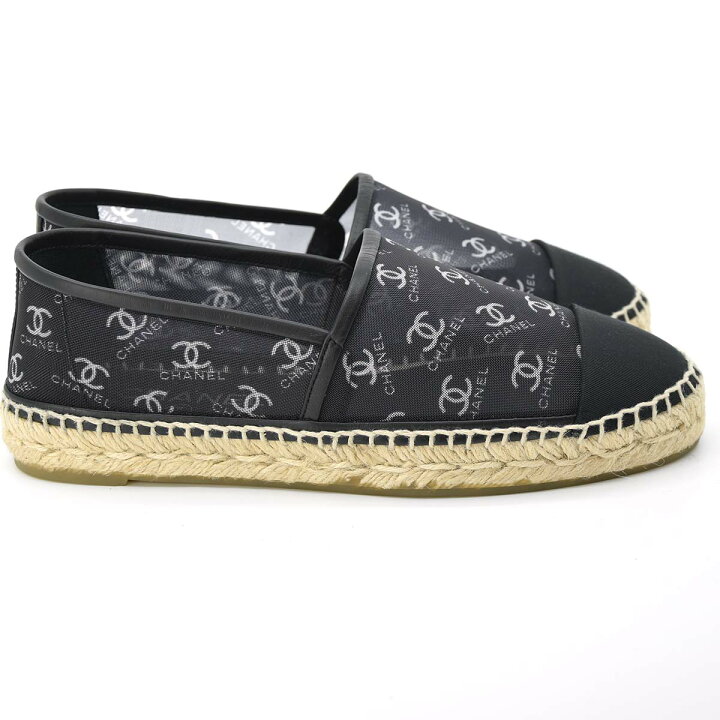 楽天市場】質屋 美品 シャネル エスパドリーユ ココマーク フラット  