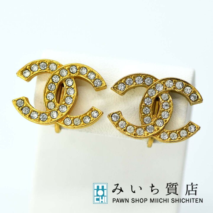 楽天市場】質屋 イヤリング CHANEL シャネル ココマーク ライン  